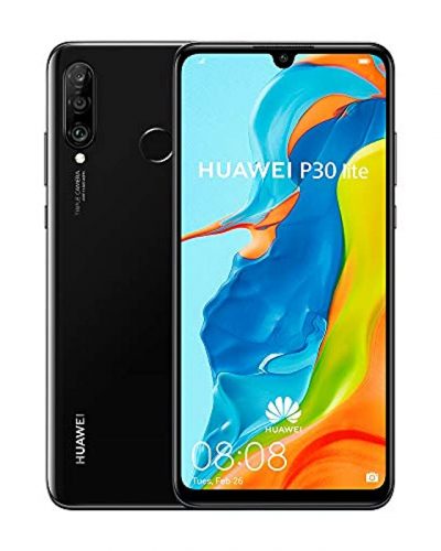 Huawei P30 Lite 128 GB 6.15 inch FHD Dewdrop Display Smartphone with 48MP AI Ultra-wide Triple Camera, 4GB RAM, Android 9.0 Sim-Free Mobile Phone, Single Sim, UK Version, Black