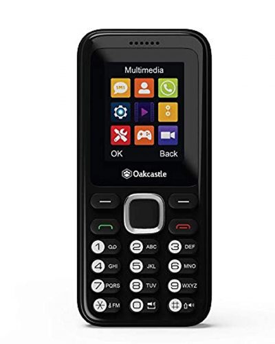 Unlocked Oakcastle F100 Dual Sim Basic Simple Mobile Phone with LED Torch, Headphone Jack, Music Player, FM Radio, Bluetooth, Classic Games Included, Pay as you Go, 7 day battery life