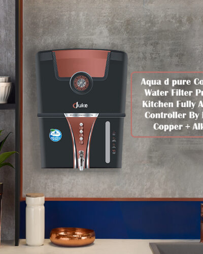 AQUA D PURE Copper + Alkaline RO Water Purifier 12L RO+UV+UF Copper+Bio-Alkaline +TDS Control+UV Purified Water with Goodness of Copper and Alkaline RO Water Purifier, Black