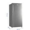 Haier 190 L 4 Star Direct Cool Single Door Refrigerator Appliance (2023 Model, HED-204DS-P, Dazzle Steel) - Image 4