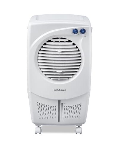 Bajaj PMH 25 DLX 24L Personal Air Cooler for home with DuraMarine Pump (2-Yr Warranty by Bajaj) Anti-Bacterial Hexacool Master, TurboFan Technology, 3-SpeedControl, Portable AC, White Cooler for Room