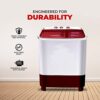 Power Guard 6.5 kg 5 Star Semi-Automatic Top Loading Washing Machine Appliance (PG65WM-BG-OP, Burgundy, Powerful Motor,Effective Wash Pulsator) - Image 3