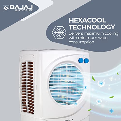 Bajaj Px 97 Torque New 36L Personal Air Cooler For Room With DuramarinePump (2-Yr Warranty By Bajaj), Turbofan Technology, Powerful Air Throw & 3-Speed Control, Portable Air Cooler For Home, White - Image 3