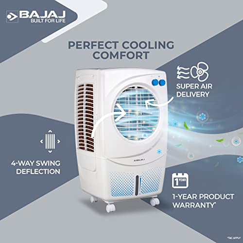 Bajaj Px 97 Torque New 36L Personal Air Cooler For Room With DuramarinePump (2-Yr Warranty By Bajaj), Turbofan Technology, Powerful Air Throw & 3-Speed Control, Portable Air Cooler For Home, White - Image 7
