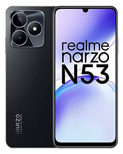 realme narzo N53 (Feather Black, 8GB+128GB) 33W Segment Fastest Charging | Slimmest Phone in Segment | 90 Hz Smooth Display