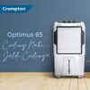 Crompton Optimus Desert Air Cooler- 65L; with 18” Fan, Everlast Pump, Large & Easy Clean Ice Chamber, Humidity Control; White & Black - Image 2