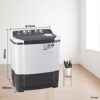 LG 7 Kg 5 Star Wind Jet Dry Semi-Automatic Top Loading Washing Machine (P7020NGAZ, Dark Gray, Rat Away Feature) - Image 5