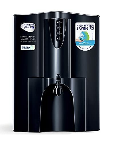 HUL Pureit Eco Water Saver Mineral RO+UV+MF AS wall mounted/Counter top Black 10L Water Purifier