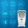 Crompton Ozone Desert Air Cooler- 75L; with Everlast Pump, Auto Fill, 4-Way Air Deflection and High Density Honeycomb Pads; White & Teal - Image 3