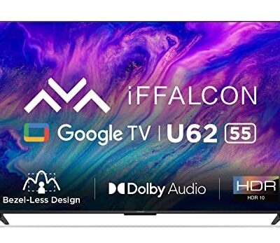 iFFALCON 138.7 cm (55 inches) 4K Ultra HD Smart LED Google TV iFF55U62 (Black)  Electronics