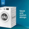 Voltas beko A Tata Product 1200 rpm 6 Kg Front Load Washing Machine with inbuilt Heater and Hygiene Wash (WFL6012B7CUSKA/WXV, White, 2023 Model) - Image 7