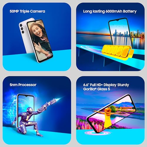 Samsung Galaxy M14 5G (Berry Blue,6GB,128GB)|50MP Triple Cam|Segment's Only 6000 mAh 5G SP|5nm Processor|2 Gen. OS Upgrade & 4 Year Security Update|12GB RAM with RAM Plus|Android 13|Without Charger - Image 3