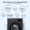 LG 7 Kg 5 Star Inverter Touch panel Fully-Automatic Front Load Washing Machine with In-Built Heater (FHM1207SDM, Middle Black, Steam for Hygiene Wash) - Image 2