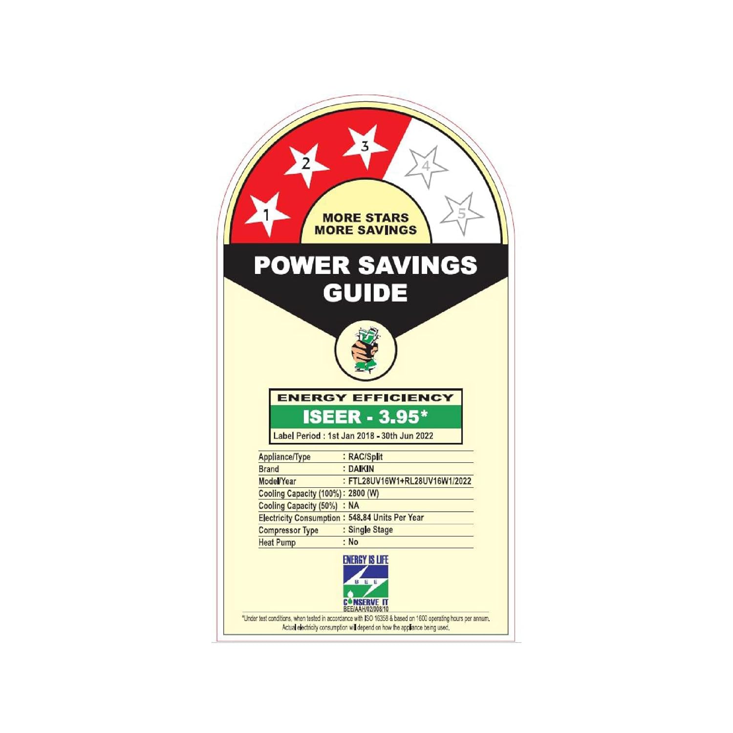 Daikin 0.8 Ton 3 Star, Fixed Speed Split AC (Copper, PM 2.5 Filter, 2022 Model, FTL28U, White) - Image 3